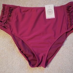Juniors' SO Authentic American Heritage High Waist Swimsuit Bottoms Size X Large